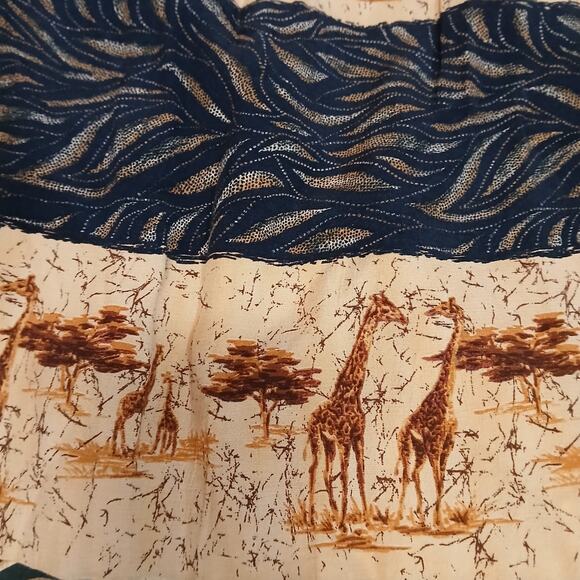 Vintage Intriguing Threads Safari Animal Midi Skirt Giraffe Zebra Lined Size 12 - Picture 6 of 11